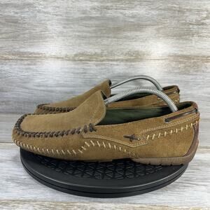 HS Trask Mens Outposy Brown Leather Slip On Loafers Size 10.5 M